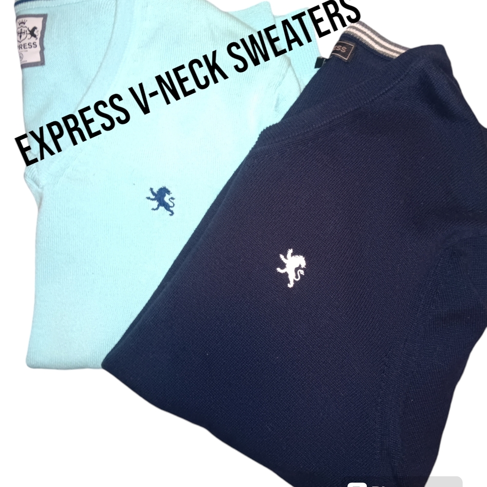 2 EXPRESS XL V-NECK SWEATERS